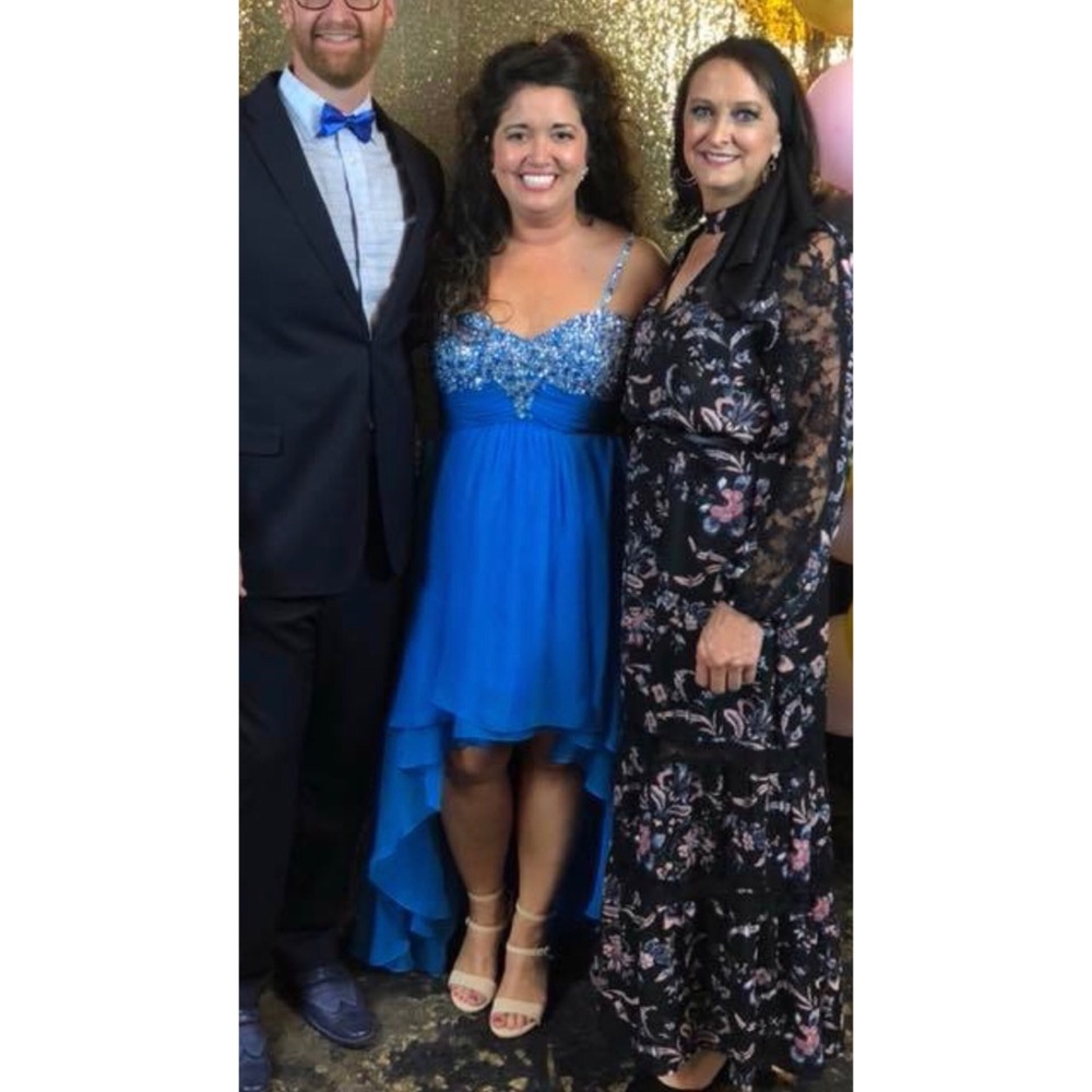 Fun blue high-low dress